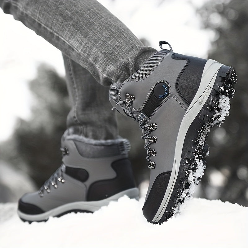 Winterschuhe Herren| Outdoor Schnürstiefel Mit Futter