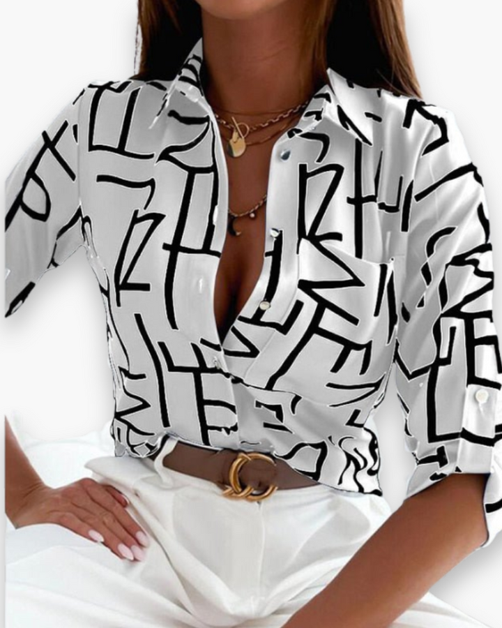 Damen Elegante Bluse Mit Umlegekragen | Vielseitig Für Festliche Anlässe