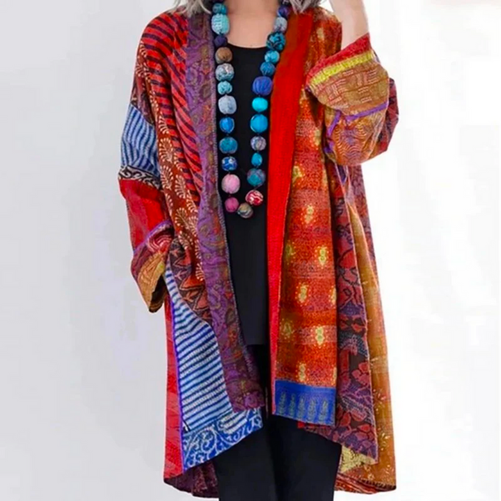 Strickjacke Damen Bunt Vintage Look | Locker Leicht