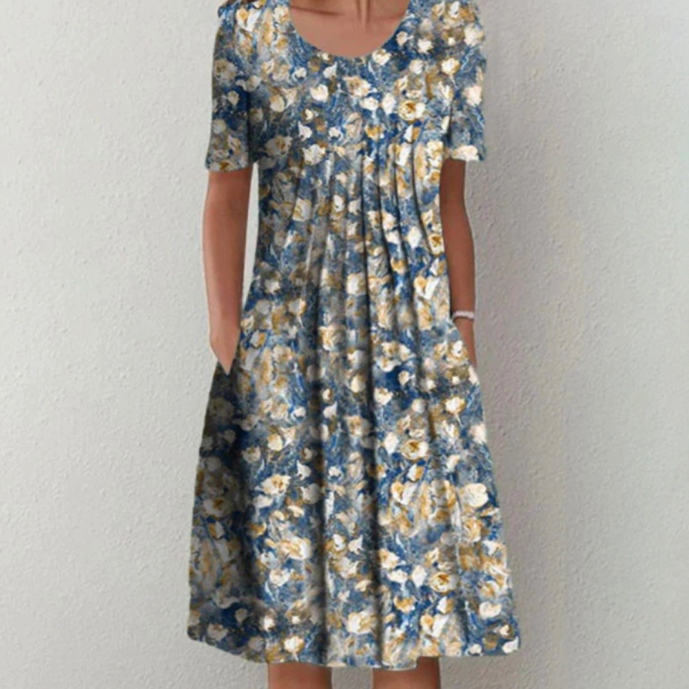 Damen Verspieltes Bedrucktes Kleid | Midi