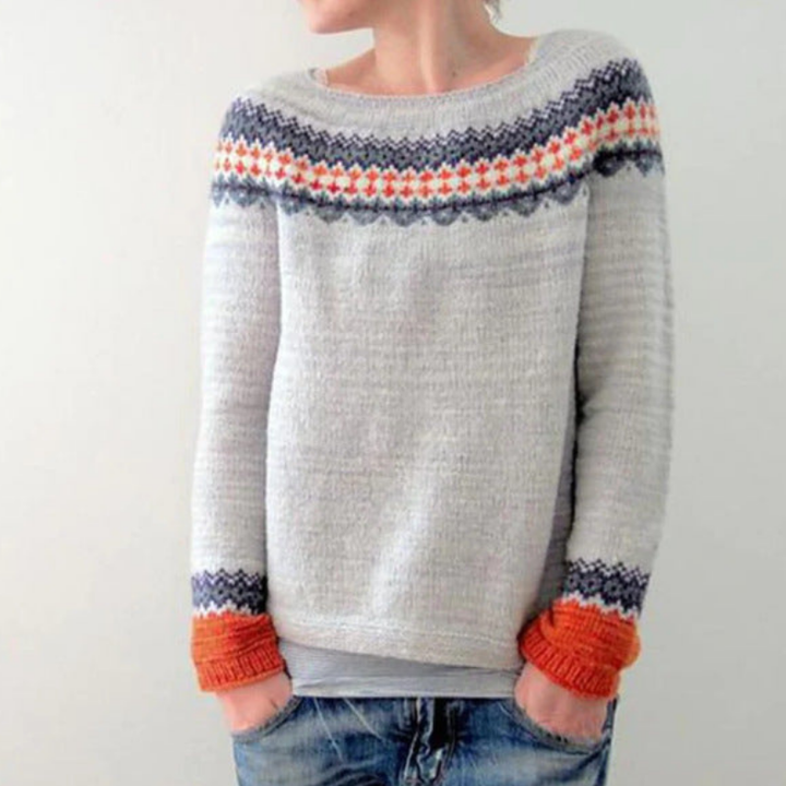 Damen Pullover | Strick klassisch mit Rundhalsausschnitt