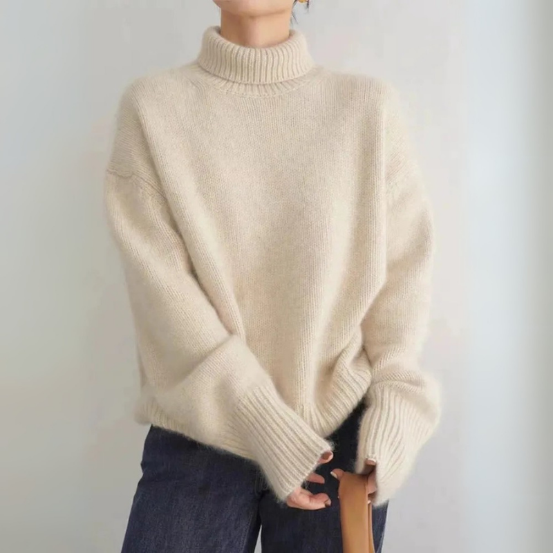 Damen Pullover | Klassischer Strick mit Rollkragen