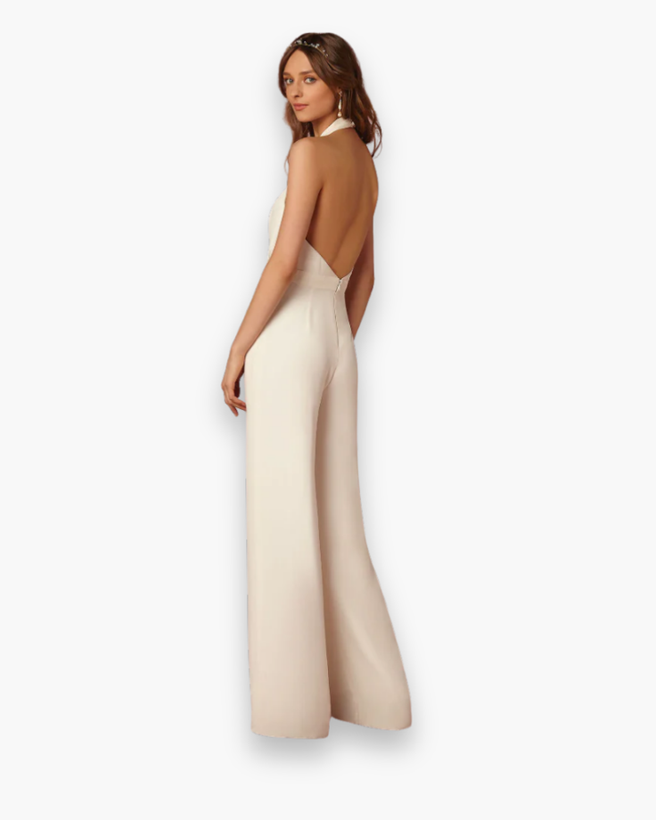 Damen Stilvoll Tief Schnitt Jumpsuit | Elegante