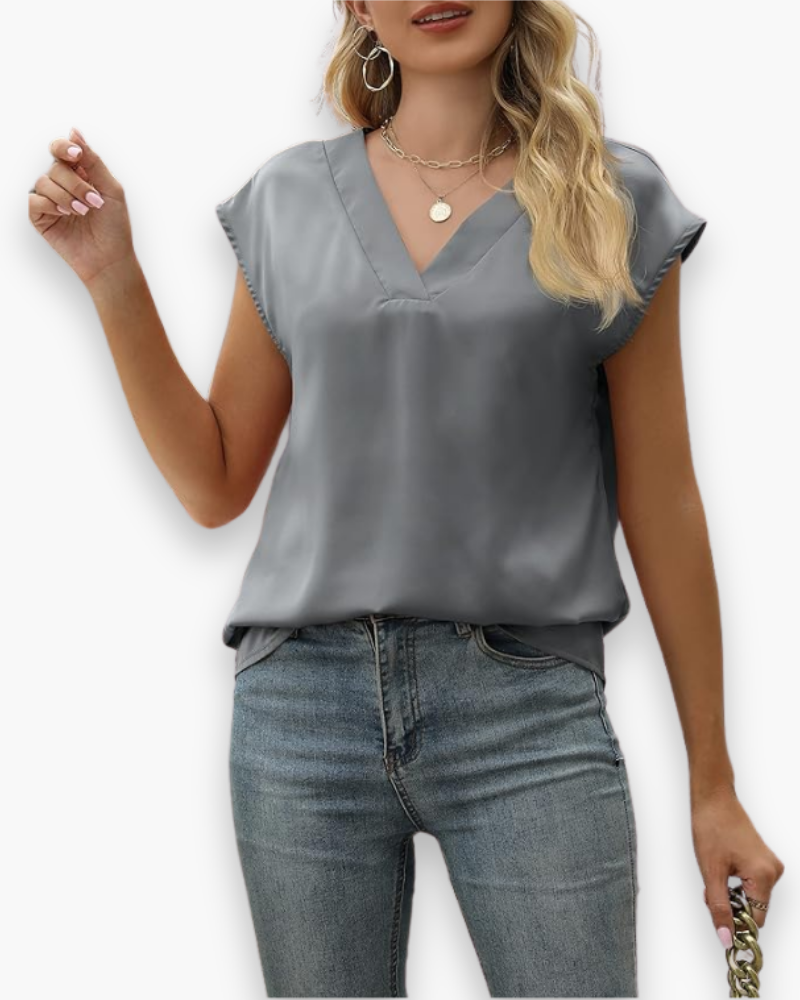Damen Ärmellose Top | V-Ausschnitt Elegant