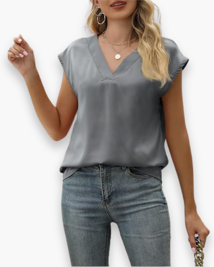 Damen Ärmellose Top | V-Ausschnitt Elegant