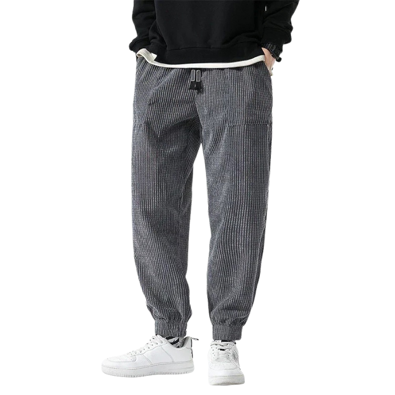 Herren Jogginghose Cordoptik | Elastischer Bund Mit Bündchen