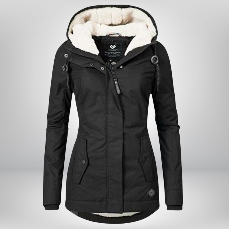 Winterjacke Damen mit Kapuze | Gefütterte Übergangsjacke