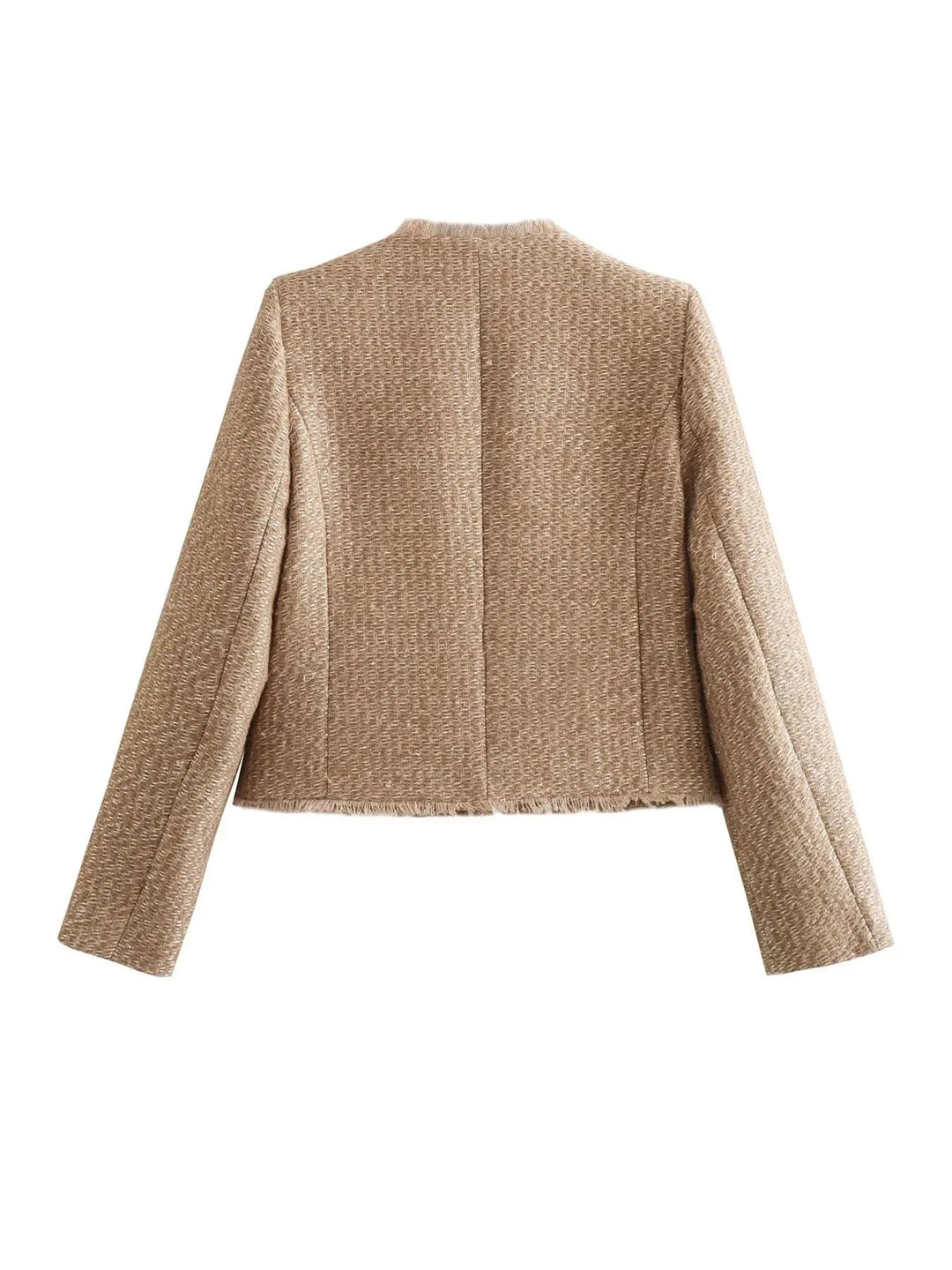 Damen's Elegante Übergangsjacke | Kurz & Strukturiert