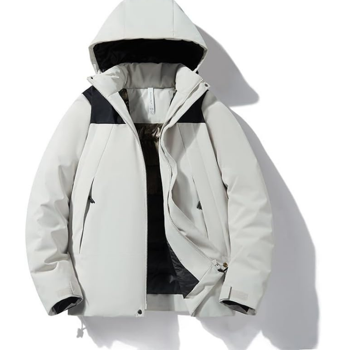 Skijacke mit Kapuze und Taschen | Winterjacke