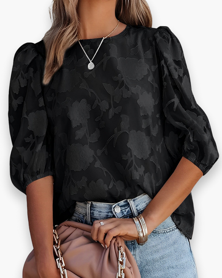 Damen Verspielte Puffärmel Bluse | Elegante Blusen für Festliche Anlässe