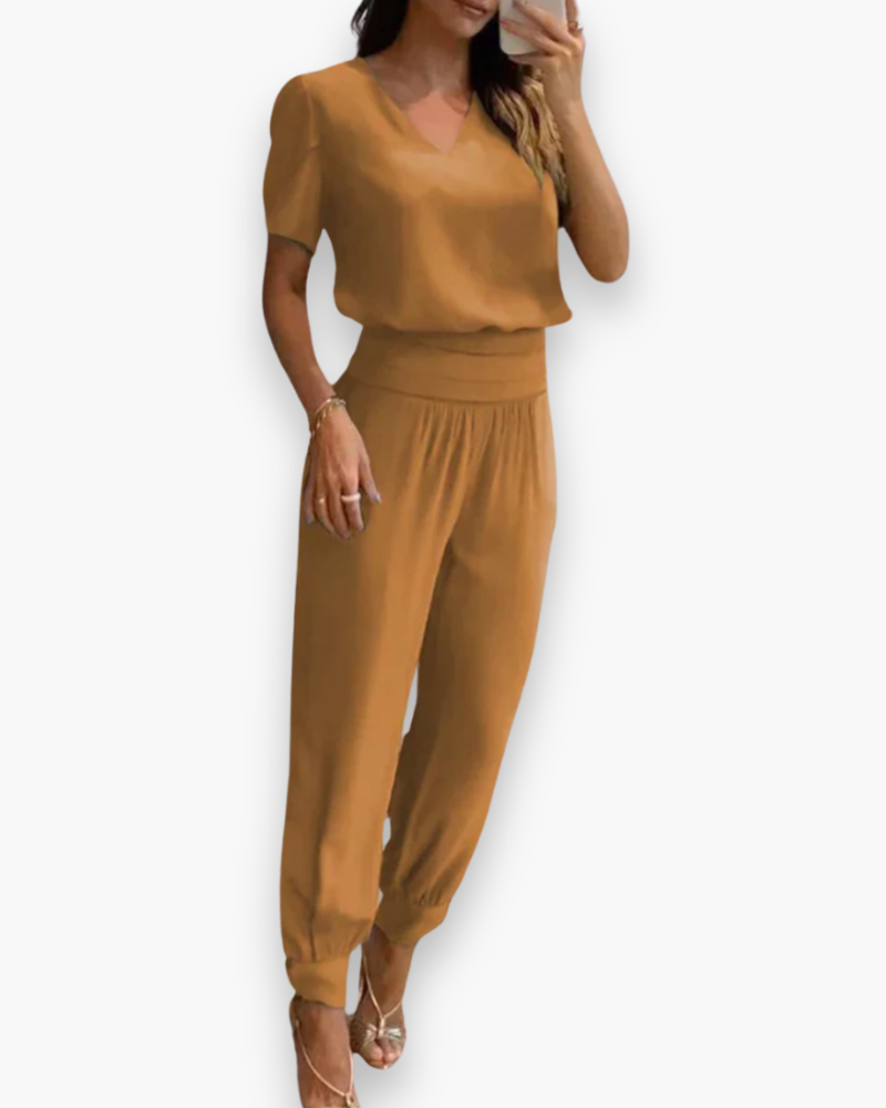 Damen Eleganter Taillierter Jumpsuit | Festlich und Vielseitig