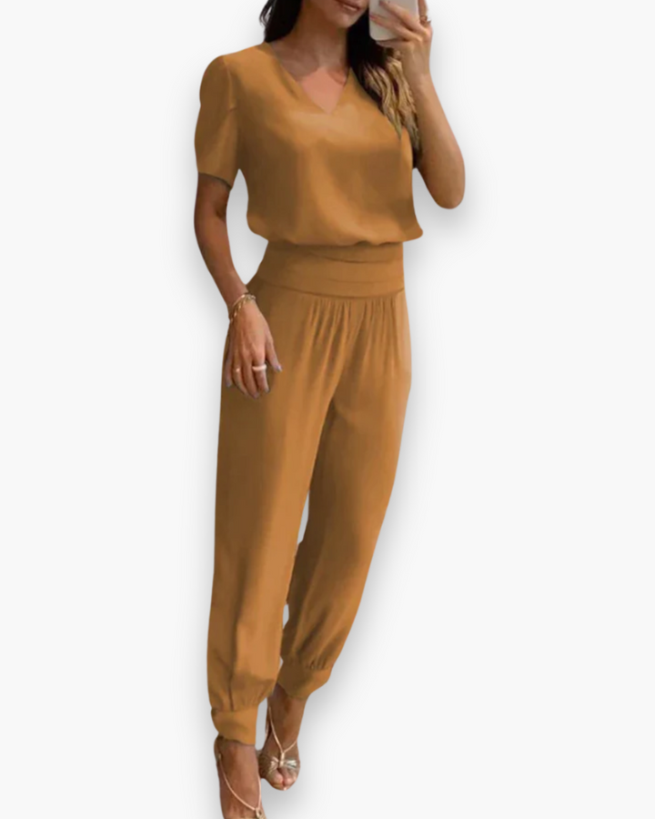 Damen Eleganter Taillierter Jumpsuit | Festlich und Vielseitig