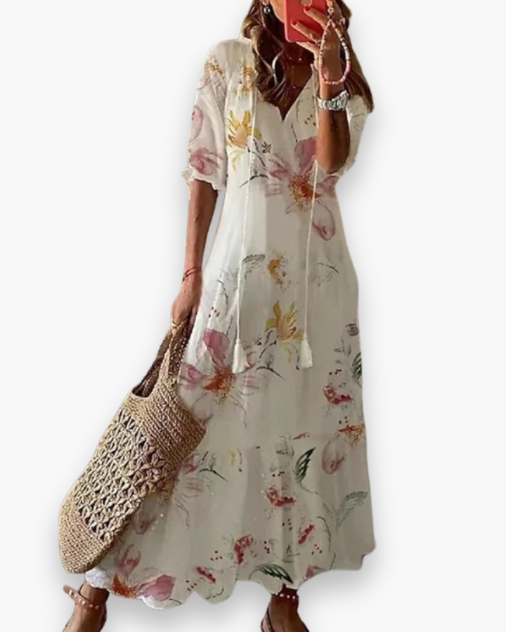 Damen Elegantes Boho Maxikleid | Sommer