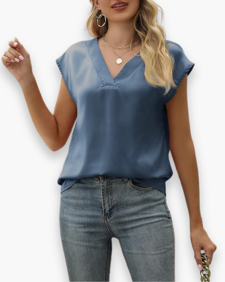 Damen Ärmellose Top | V-Ausschnitt Elegant