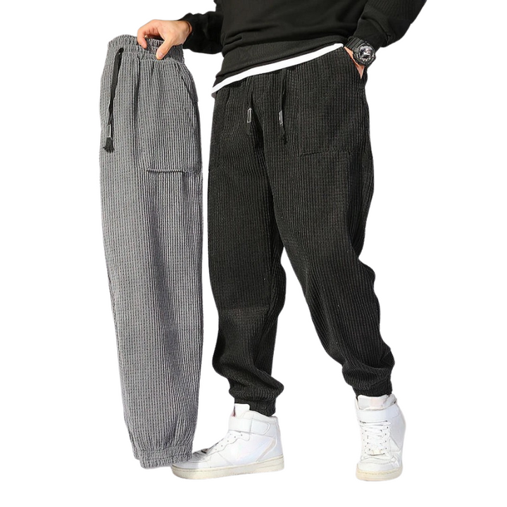 Herren Jogginghose Cordoptik | Elastischer Bund Mit Bündchen