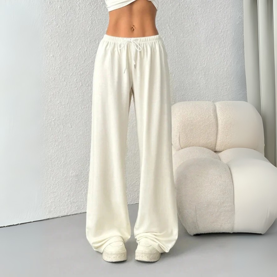 Damen Jogginghose Weites Bein | Elastischer Bund