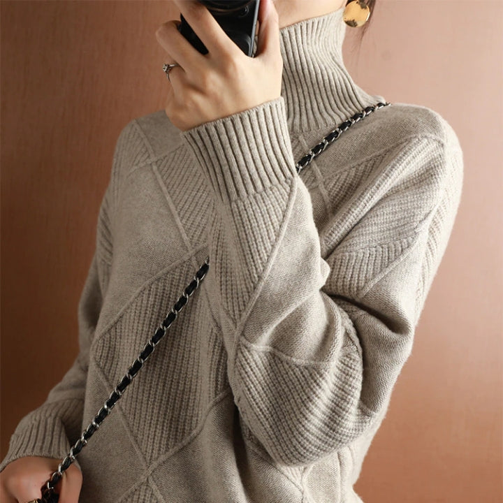 Rollkragen Pullover Damen Strick | Oversize & Weich