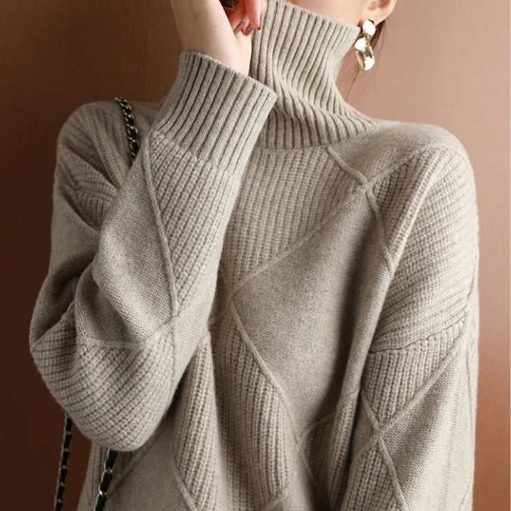 Rollkragen Pullover Damen Strick | Oversize & Weich