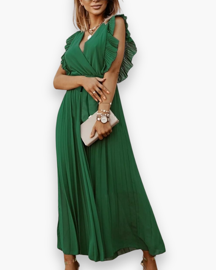 Damen Elegantes Bohème Kleid | V-Ausschnitt
