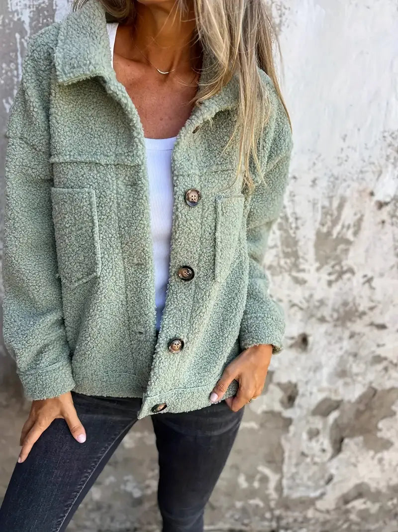Damen Jacke Teddy Damen | Klassisch Komfortabel