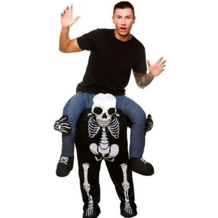 Unisex Halloween Aufsitz-Kostüm | Illusionsdesign & Einteiler