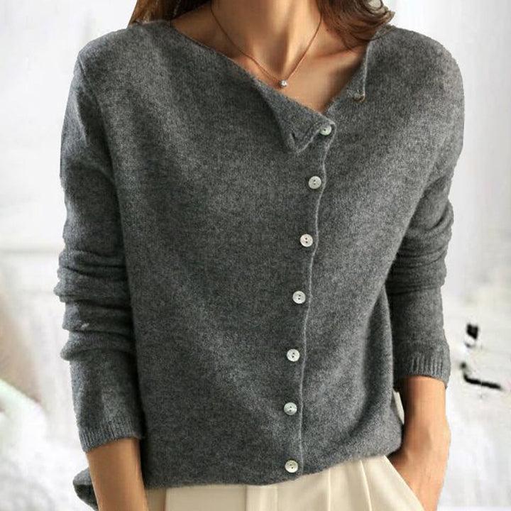 Strickjacke Damen Knopfleiste Langarm | Klassisch Leicht