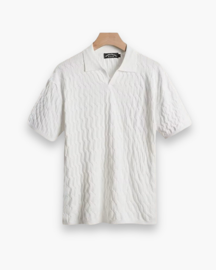 Herren Strukturierter Polo Shirt | Klassisch Eleganter Stil