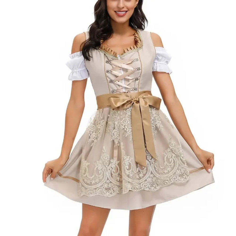 Damen Elegantes Mini Dirndlkleid | Traditionell Festlich