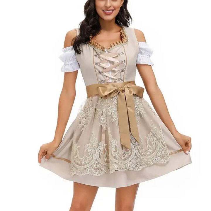 Damen Elegantes Mini Dirndlkleid | Traditionell Festlich