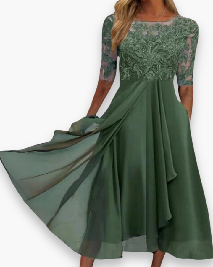 Damen Elegantes Sommerkleid | Midi