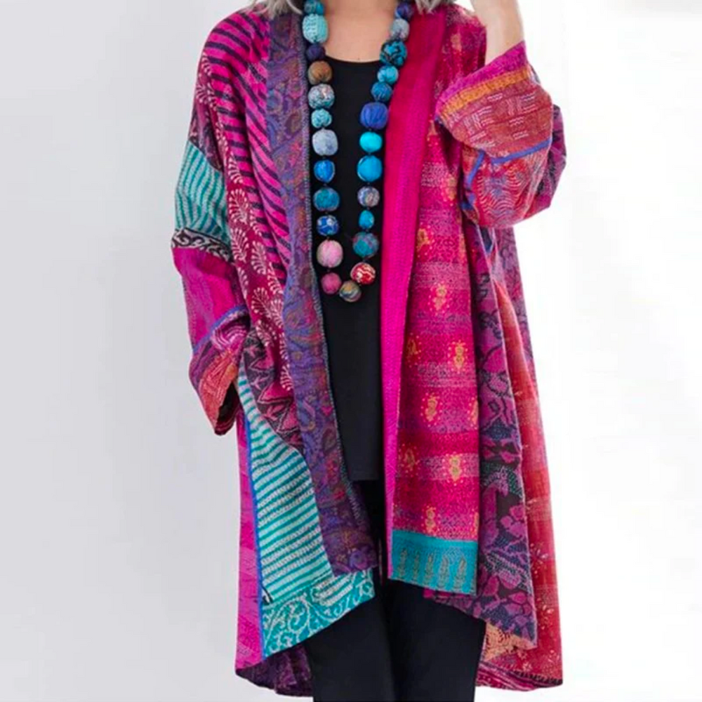 Strickjacke Damen Bunt Vintage Look | Locker Leicht