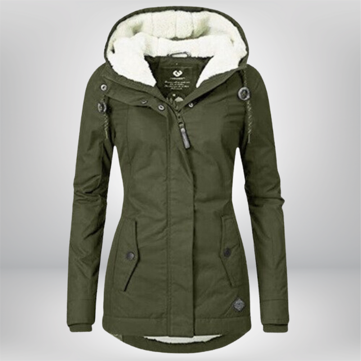 Winterjacke Damen mit Kapuze | Gefütterte Übergangsjacke
