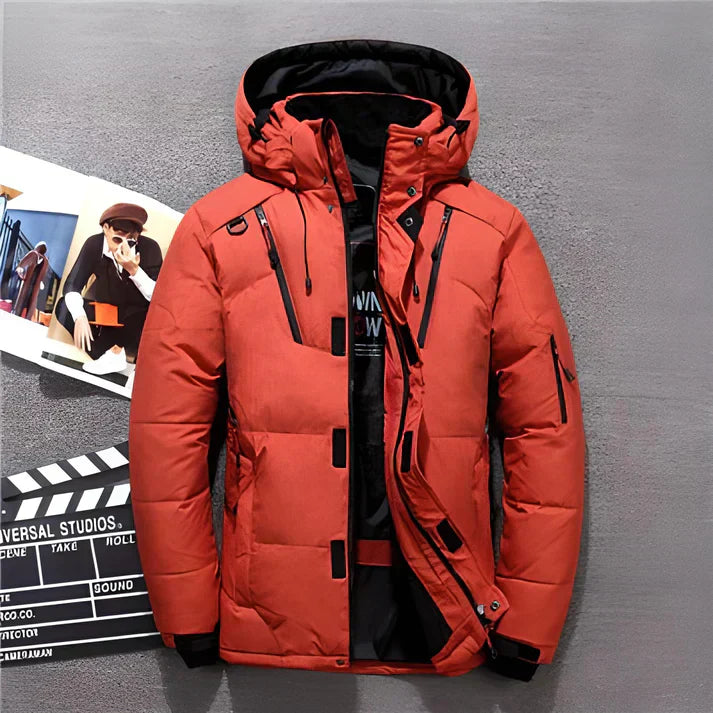 Herren Winterjacke | Steppjacke Mit Kapuze Und Taschen