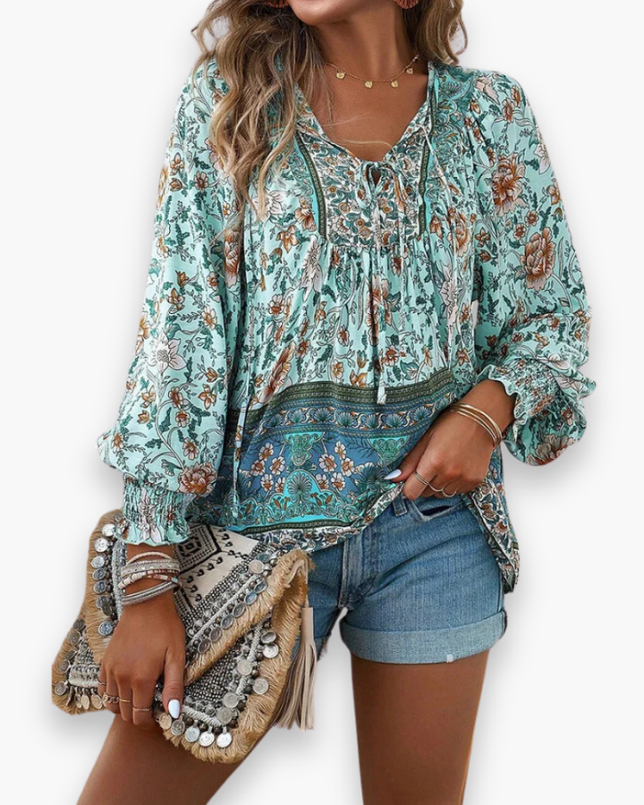 Damen Luftiges Blumen Top | Sommer Tank Top