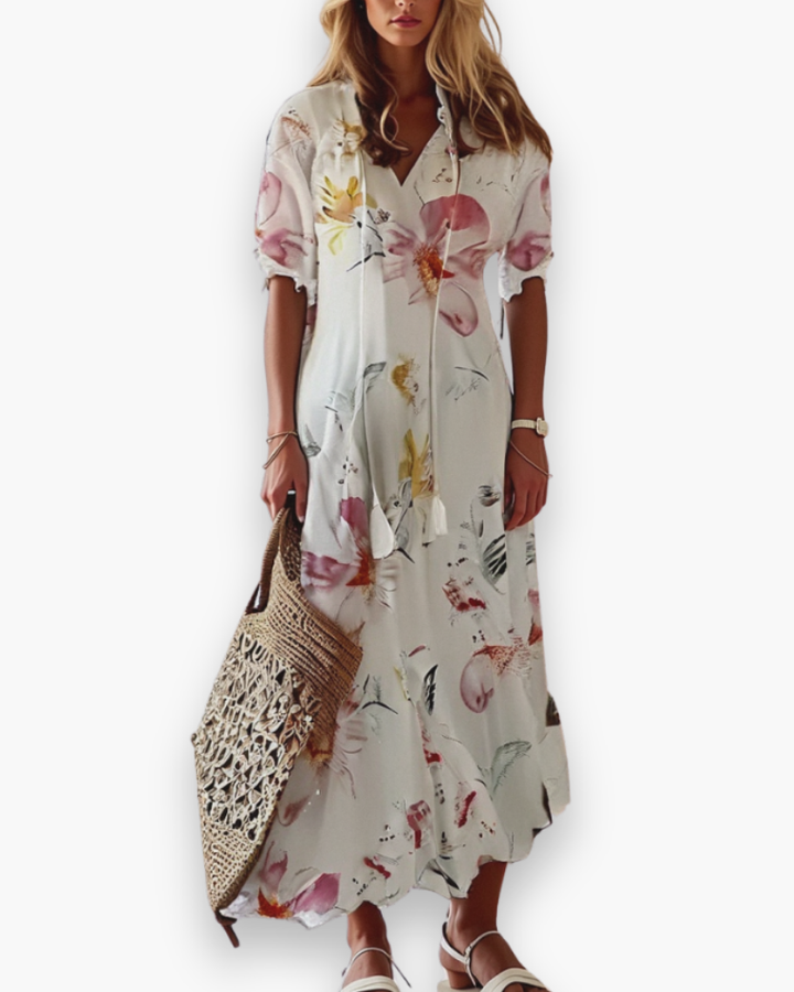 Damen Elegantes Boho Maxikleid | Sommer