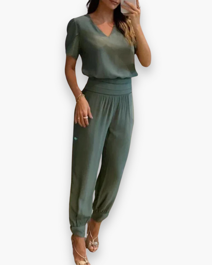 Damen Eleganter Taillierter Jumpsuit | Festlich und Vielseitig