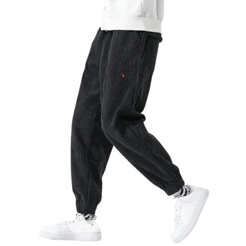 Herren Jogginghose Cordoptik | Elastischer Bund Mit Bündchen