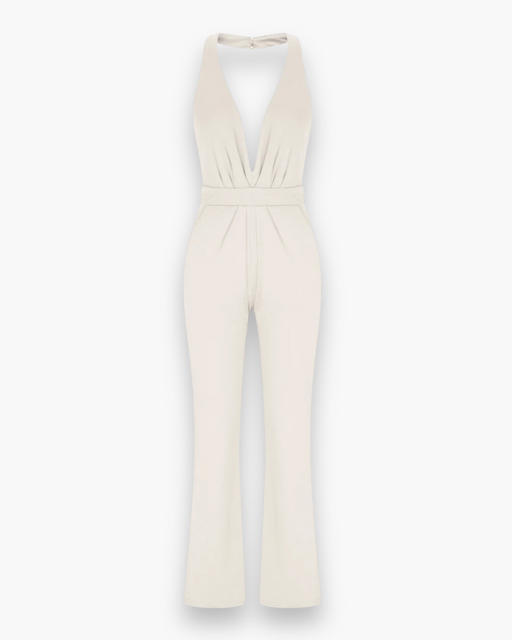Damen Stilvoll Tief Schnitt Jumpsuit | Elegante