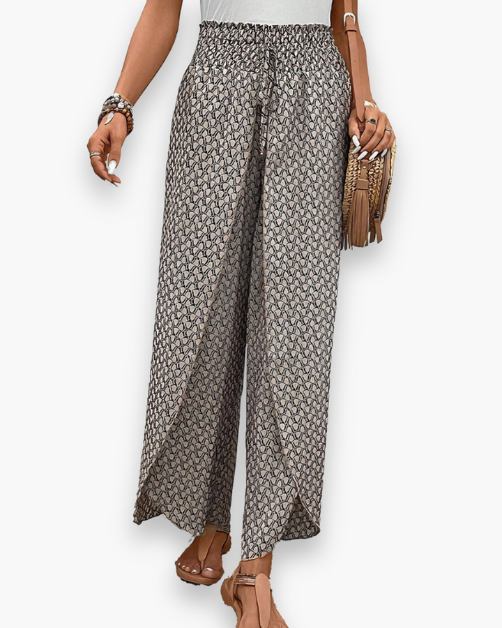 Damen Baggy Weitbeinhose | Lässige Stoffhose