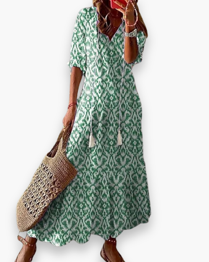 Damen Elegantes Boho Maxikleid | Sommer