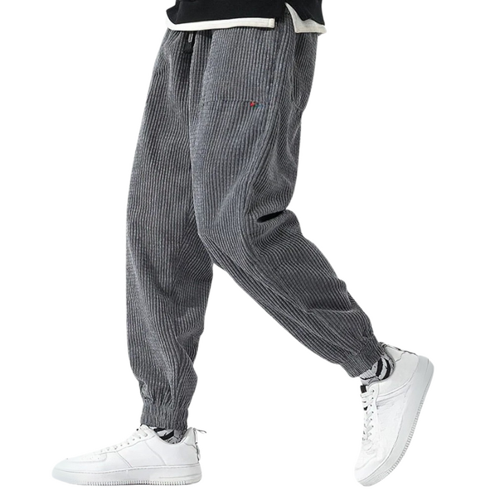 Herren Jogginghose Cordoptik | Elastischer Bund Mit Bündchen