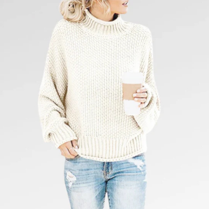 Damen Pullover | Strick klassisch mit Stehkragen