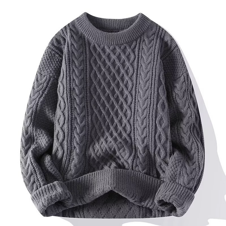 Damen Pullover | Klassischer Strick mit Zopfmuster