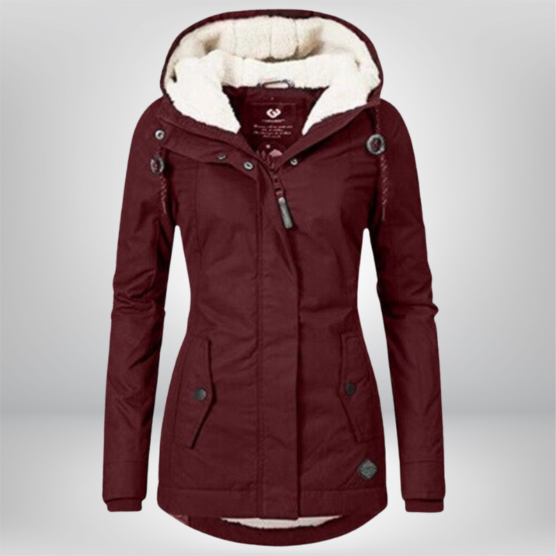 Winterjacke Damen mit Kapuze | Gefütterte Übergangsjacke