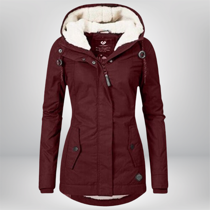 Winterjacke Damen mit Kapuze | Gefütterte Übergangsjacke