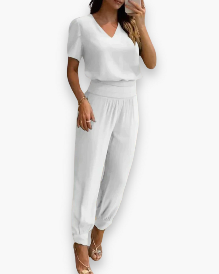 Damen Eleganter Taillierter Jumpsuit | Festlich und Vielseitig
