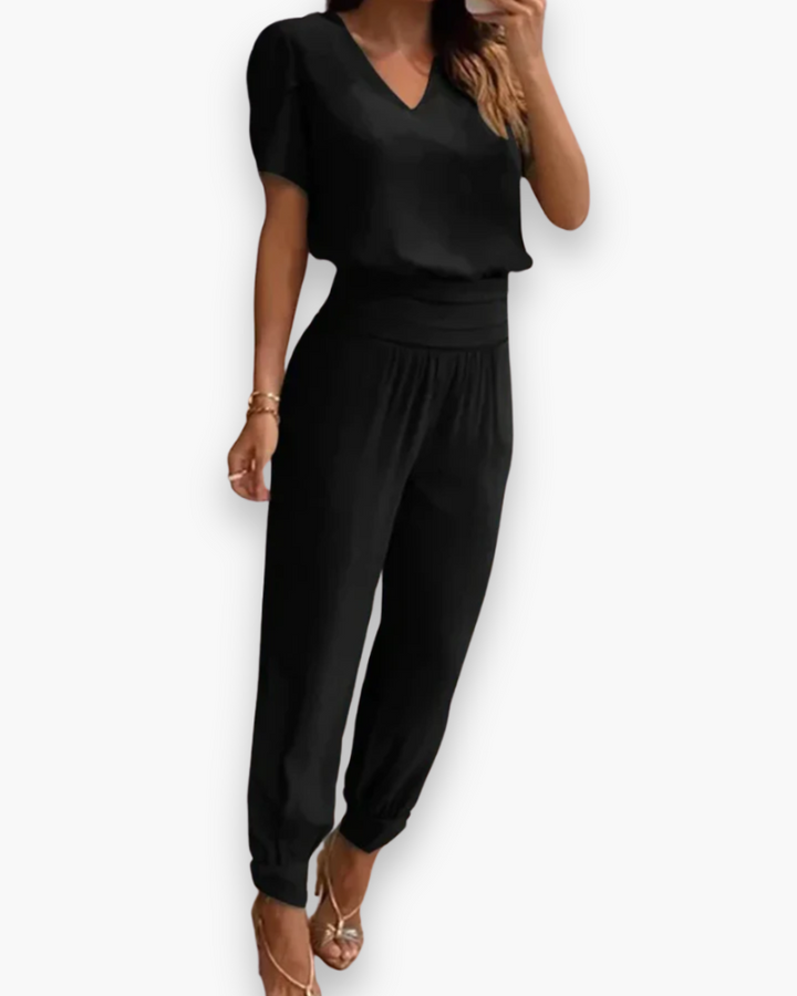 Damen Eleganter Taillierter Jumpsuit | Festlich und Vielseitig