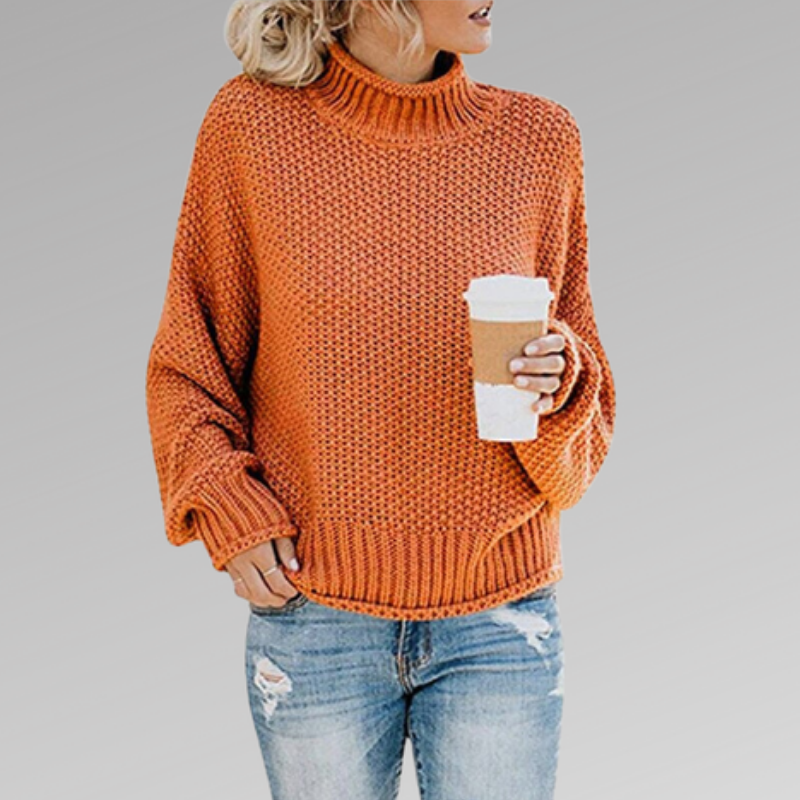 Damen Pullover | Strick klassisch mit Stehkragen