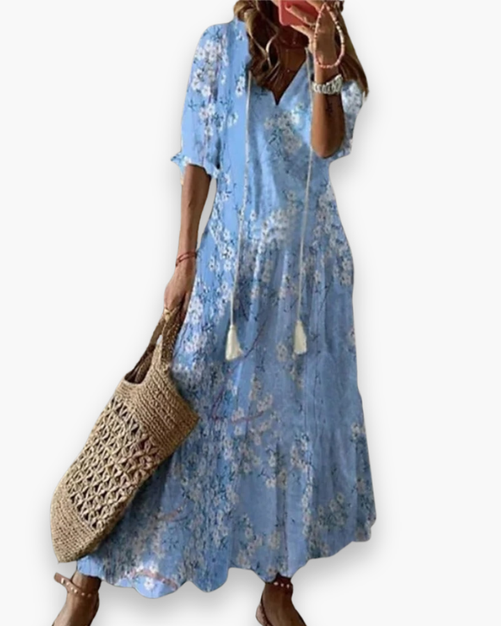 Damen Elegantes Boho Maxikleid | Sommer