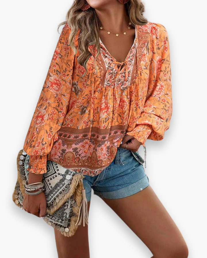 Damen Luftiges Blumen Top | Sommer Tank Top